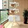 Hershii Foldable Clothes Drying Rack Standing Garment Hanger 3-Tier with 48 Clips and 16 Towels Bars Space Saver for Baby Socks, Saliva Towels, Bibs, Underwear, Gloves, Scarves, Diapers