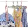 10pcs Random Color Home Storage Organization Clothes Hanger Drying Rack Plastic Scarf Clothes Hangers Storage Racks Wardrobe Storage Hanger