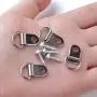 EDCarrying 100 Pack Heavy Duty D Ring Picture Hangers with Screws Single Hole PH-1 (Silver)