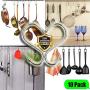 RE-Style S Hooks Kitchen Pot Racks- Hooks 4 inch, Metal+Chrome hook hanger clothes storage rack, Hangers for Kitchen, Bathroom, Garage. Heavy Duty S Shaped 10 Pack