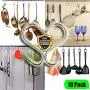 RE-Style S Hooks Kitchen Pot Racks- Hooks 4 inch, Metal+Chrome hook hanger clothes storage rack, Hangers for Kitchen, Bathroom, Garage. Heavy Duty S Shaped 10 Pack