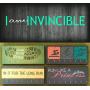 Race Medal Holder/Athletic Medal Hanger - I am INVINCIBLE - Aqua. Wood Wall Mounted Medal Organizer.