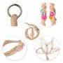 2packs Macrame Plant Hanger Indoor Outdoor Hanging Planter Basket Jute Rope with Beads 4 Legs 35 Inch