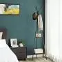 SONGMICS Coat Rack Stand, Coat Tree, Hall Tree Free Standing, Industrial Style, with 2 Shelves, for Clothes, Hat, Bag, Black, Vintage URCR16BX