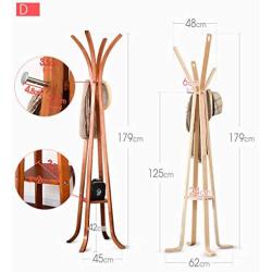 Creative Solid Wood Coat Rack Childrens Coat Hanger Simple Bedroom Coat Hanger Single Leg Coat Rack Clothes Hook (Color : X)