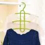 Layers Clothes Hanger Fishbone Type Clothing Towel Storage Rack Closet Wardrobe Space Saver Hanging Rack,Brown,M