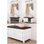 European Style Coat Racks Landing Bedroom Creative Clothes Hanger Living Room Storage Multifunction Change The Shoe Stool Can Be Stored   Stool Coat Rack 8237170cm Pine ( Color : White )