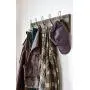 Vintage Rustic Wall Mounted Coat Rack ?Authentic Barn Wood Hanger for Towels, Clothes, Hats, Bags?Antique Door Wall Mount 5-Hook Rail (Vintage Style Wire Hook- 26&quotx 5? x 7/8", Brown)