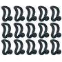 KISEER Mini Cascading Hanger Hooks, 50 Pcs Hanger Connection Hook for Clothes Hanger or Velvet Hanger(Black)