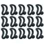 KISEER Mini Cascading Hanger Hooks, 50 Pcs Hanger Connection Hook for Clothes Hanger or Velvet Hanger(Black)