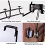 Mebbay 2 Pack Over The Door Hook Rack, Heavy Duty Organizer Hooks, Over Door Hanger for Clothes, Coats, Towels, Hats or Handbags - 5 Dual Hooks, Bronze