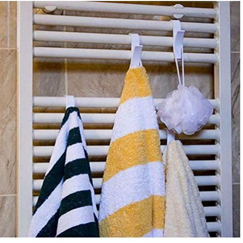 20pcs Hanger for Heated Towel Radiator Rail Bath Hook Holder Clothes Hanger Plegable Scarf Hanger Decoration