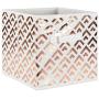 DII Fabric Storage Bins for Nursery, Offices, & Home Organization, Containers Are Made To Fit Standard Cube Organizers (13x13x13") Double Diamond Copper on White - Set of 2