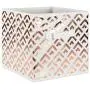 DII Fabric Storage Bins for Nursery, Offices, & Home Organization, Containers Are Made To Fit Standard Cube Organizers (13x13x13") Double Diamond Copper on White - Set of 2