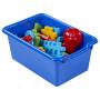 ECR4Kids Scoop-Front Storage Bins, Easy-to-Grip Design Storage Cubbies, Kid Friendly and Built to Last, Pairs with ECR4Kids Storage Units, 10-Pack, Blue