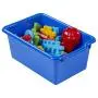 ECR4Kids Scoop-Front Storage Bins, Easy-to-Grip Design Storage Cubbies, Kid Friendly and Built to Last, Pairs with ECR4Kids Storage Units, 10-Pack, Blue