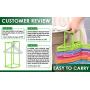 Standing Clothes Hanger Stacker Holder, 2 pcs Drying Rack Caddy Premium Grade PP for Tidier Laundry Room Closet Organizer, Large Capacity Hold Up to 30 Hangers with Manual for Installation
