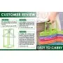 Standing Clothes Hanger Stacker Holder, 2 pcs Drying Rack Caddy Premium Grade PP for Tidier Laundry Room Closet Organizer, Large Capacity Hold Up to 30 Hangers with Manual for Installation