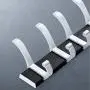 ZHEN GUO Coat Rack Wall Mounted Coat Hat Aluminum Hooks 3M Tape Adhesive Hanger for Clothes (Color : Black, Size : 45cm)