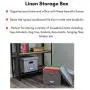 Internets Best Collapsible File Storage Organizer | Decorative Linen Filing & Storage Office Boxes | Letter/Legal | Grey | 2 Pack Internets Best Collapsible File Storage Organizer | Decorative Linen Filing & Storage Office Boxes | Letter/Legal | Grey | 2 Pack