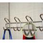 Leoie Nail Free Door Back Iron Hanger for Clothes Towel Hats Storage