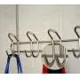 Leoie Nail Free Door Back Iron Hanger for Clothes Towel Hats Storage