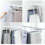 5pcs Random Color 5 in 1 Pant Rack Shelves Stainless Steel Clothes Hangers Multi-Functional Wardrobe Magic Hanger