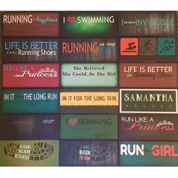 Race Medal Holder/Athletic Medal Hanger - RUN LIKE A PRINCESS. Wood Wall Mounted Medal Organizer.