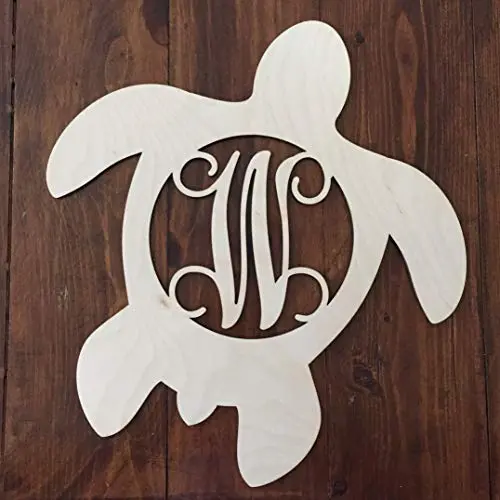 Unfinished Wood Turtle Monogram Hanger - Turtle Wreath - Nautical Door Hanger - Sea Turtle Initial Wreath - Marine Monogram -Sea Turtle Wall Unfinished Wood Turtle Monogram Hanger - Turtle Wreath - Nautical Door Hanger - Sea Turtle Initial Wreath - Marine Monogram -Sea Turtle Wall