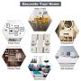 VintageBee 12PCS 54x30mm (2-1/8 x 1-3/16 inch) Interlocking Flush Mount Pictures Frame Brackets