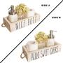 Nice Butt Bathroom Decor Box, 2 Sides with Funny Sayings - Funny Toilet Paper Holder Perfect for Farmhouse Bathroom Decor, Toilet Paper Storage, Rustic Bathroom Decor, or Diaper Organizer (White)