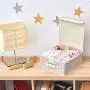 EZOWare 4-Pack Small Fabric Storage Basket Bin with Lid, Collapsible Storage Boxes Cube Organizer Container for Nursery, Closet, Bedroom - 10.5 x 10.5 x 5 inches, (Gray & Beige) EZOWare 4-Pack Small Fabric Storage Basket Bin with Lid, Collapsible Storage Boxes Cube Organizer Container for Nursery, Closet, Bedroom - 10.5 x 10.5 x 5 inches, (Gray & Beige)