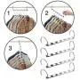 Lucky Fitness 3pcs Magic Hangers ， Closet Hanger Multifunctional Metal Clothes Hanger for Space Saving and Storage …