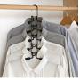 2pcs Multi-Layer Anti-Slip Clothes Hangers Save Space 5 in 1 Metal Laundry Rack Storage for Shirt Sweater Suit Dress Coat