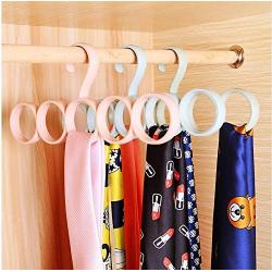 Hangers Hangers for Clothes Scarf Nordic High-End Scarf Hanger Multi-Functional Circular Hanger Tie Scarf Plastic Hanger 5pcs Random Color