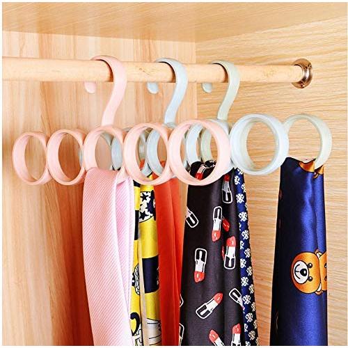 Hangers Hangers for Clothes Scarf Nordic High-End Scarf Hanger Multi-Functional Circular Hanger Tie Scarf Plastic Hanger 5pcs Random Color