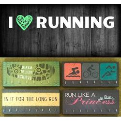 Race Medal Holder/Athletic Medal Hanger - I LOVE RUNNING. Wood Wall Mounted Medal Organizer.