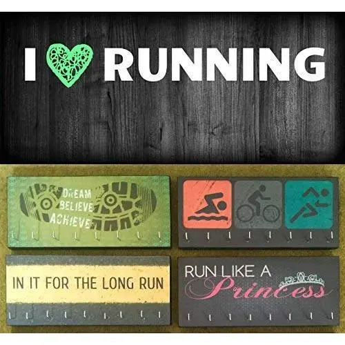 Race Medal Holder/Athletic Medal Hanger - I LOVE RUNNING. Wood Wall Mounted Medal Organizer. Race Medal Holder/Athletic Medal Hanger - I LOVE RUNNING. Wood Wall Mounted Medal Organizer.