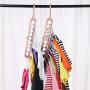 RONSHIN Multifunction Space Saving Clothes Hangers, Closet Organize Plastic, Folding 9 Holes Home Storage, for Clothes Hanger Drying Rack (Random Colors)
