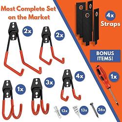 NEAT SPACE Garage Hooks Heavy Duty [ 17 Piece Set ] - Our Garage Hooks Wall Mount to Any Surface; Garage Organization and Storage; Garage Storage Hooks; Garage Hangers; Garage Wall Hooks Heavy Duty