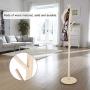 Fdit Assembled Wooden Coat Hat Stand Tree Jacket Cloth Vertical Hanger Rack 8 Hooks ((Wooden Color))