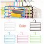 5PC Random Color 5 Layers Non-Slip Multi Functional Clothes Hangers Pants Storage Hangers Cloth Rack Scarf Tie Rack Space Saving Organizer