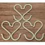 Mini Skater 4.65'' Large Plastic S Shaped Hooks, Multifunctional Portable S Shape Hanging Hooks for Hanging Plants, Kitchen, Bathroom Hook Clothes S-Hooks(6Pcs,Light Green)