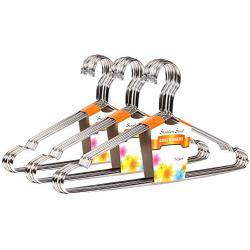 ETAOLINE 10/30 Packs Stainless Steel Heavy Duty Strong Metal Wire Hangers Clothes Hangers