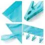 ICYANG 3Pcs Portable Travel Laundry Drying Rack Clothes Hanger Folding Bathroom Clothespin with 6 Clips for Swimwear Drying Socks, Baby Clothes, Towel, Underwear, Hat, Scarf, Gloves