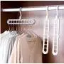 10pcs Random Color Space Saver Plastic Magic Hanger Clothes Rack Clothing Hook Closet Organizer