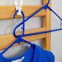 HANGERWORLD 20 Blue 16inch Plastic All Purpose Coat Clothes Garment Pant Skirt Bar Hangers Loop Hooks
