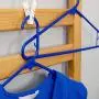 HANGERWORLD 20 Blue 16inch Plastic All Purpose Coat Clothes Garment Pant Skirt Bar Hangers Loop Hooks HANGERWORLD 20 Blue 16inch Plastic All Purpose Coat Clothes Garment Pant Skirt Bar Hangers Loop Hooks