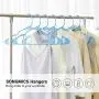 SONGMICS 50-Pack Clothing Hangers, Durable and Slim, Space Saving, Strong Heavy-Duty Plastic, Notched, Standard Tubular Hangers for Coats, Adults, 16.3 Inches Long, Light Blue UCRP03IN50 SONGMICS 50-Pack Clothing Hangers, Durable and Slim, Space Saving, Strong Heavy-Duty Plastic, Notched, Standard Tubular Hangers for Coats, Adults, 16.3 Inches Long, Light Blue UCRP03IN50