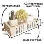 Nice Butt Bathroom Decor Box, 2 Sides with Funny Sayings - Funny Toilet Paper Holder Perfect for Farmhouse Bathroom Decor, Toilet Paper Storage, Rustic Bathroom Decor, or Diaper Organizer (White) Nice Butt Bathroom Decor Box, 2 Sides with Funny Sayings - Funny Toilet Paper Holder Perfect for Farmhouse Bathroom Decor, Toilet Paper Storage, Rustic Bathroom Decor, or Diaper Organizer (White)